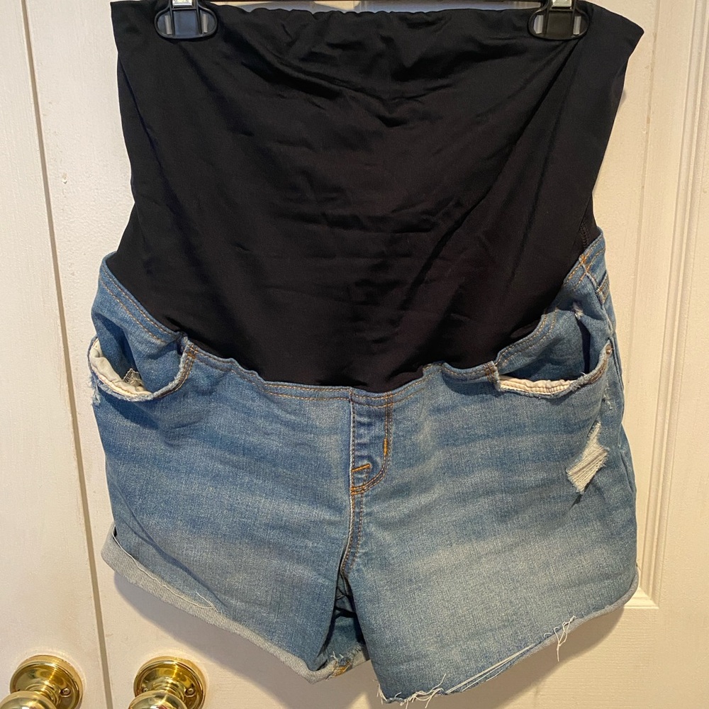 Maternity Women's Denim Blue Shorts